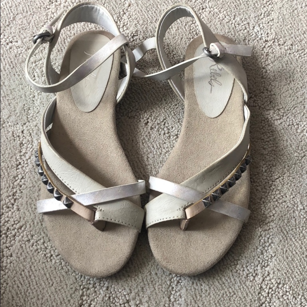 Grey stud sandals